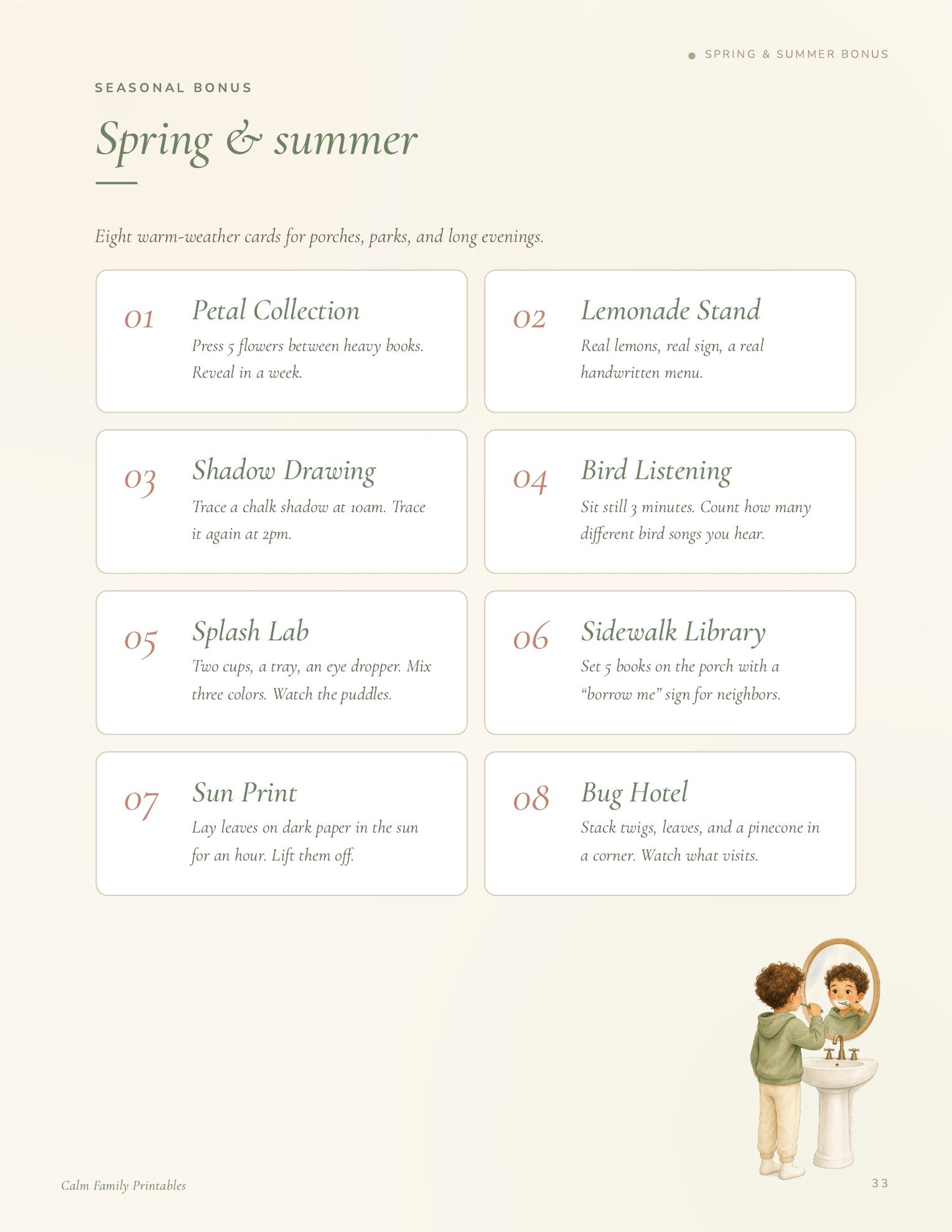Screen-Free Activity Cards page 33 preview - printable screen-free activity card for kids