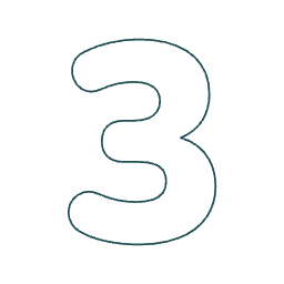 Number 3 colouring picture from the app