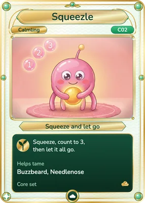 The Squeezle (squeeze and let go) card