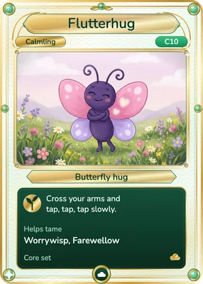 The Flutterhug (butterfly hug) card
