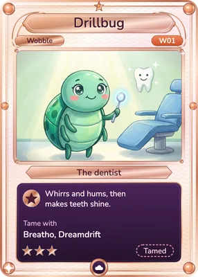 The Drillbug (the dentist) card