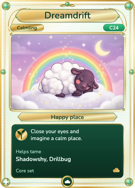 Dreamdrift, a Calmlings card: Happy place