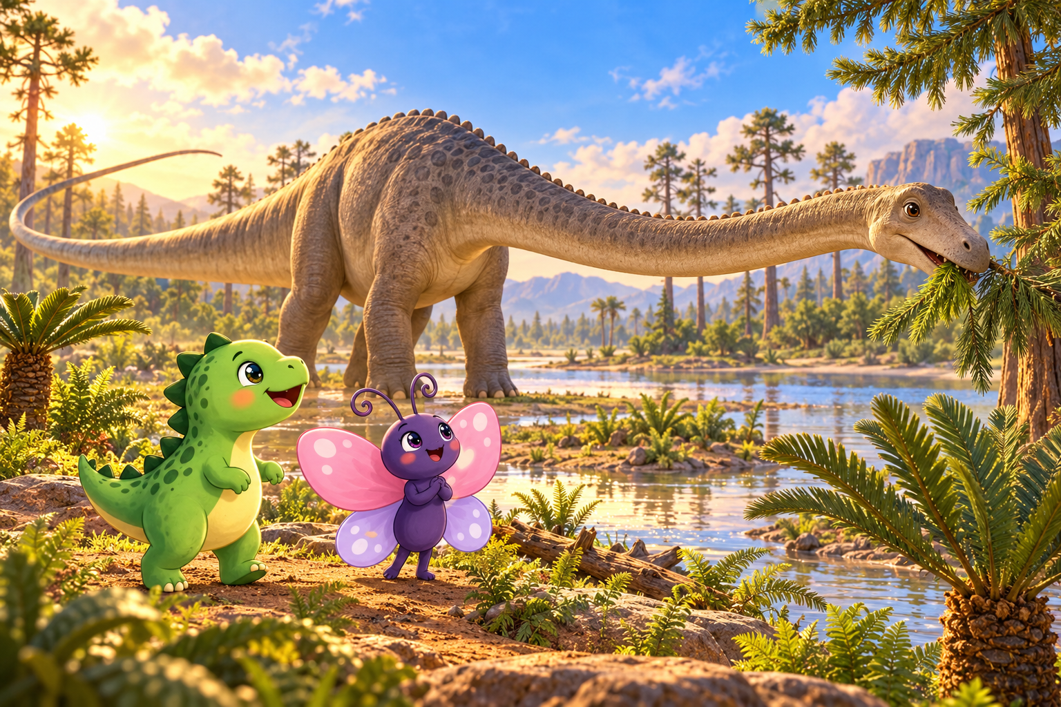 Stompo and Flutterhug in their leafy adventure