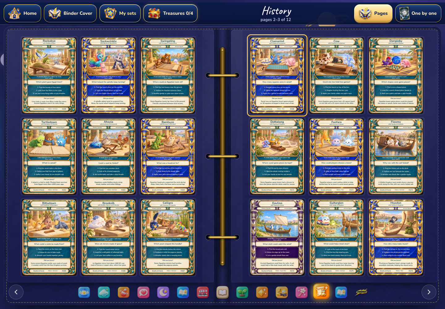 The actual History chapter in the Wonderbolt binder with Complete Collection access
