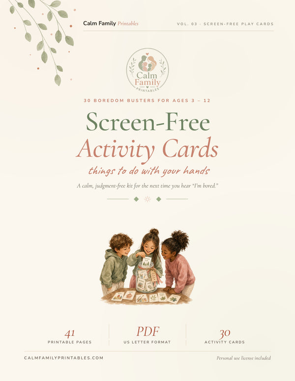 Screen-Free Activity Cards Workbook cover