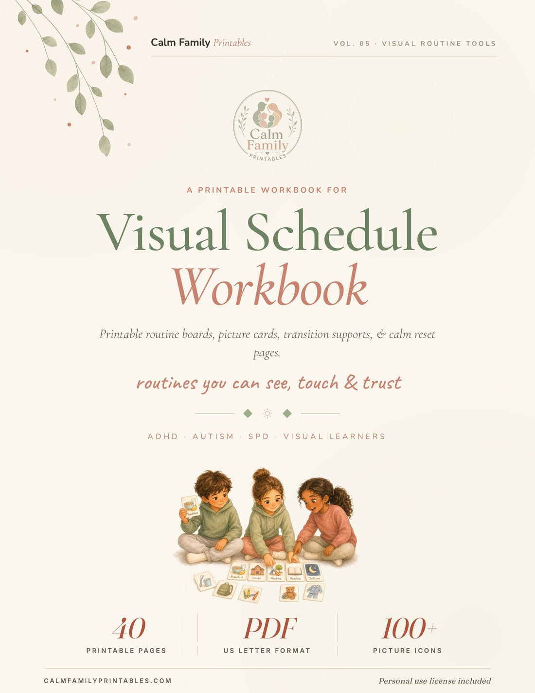 Visual schedule for kids - printable visual routine cards for mornings, bedtime and transitions
