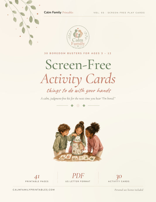 Screen-free activities for kids - 100+ printable activity cards for boredom-busting and play