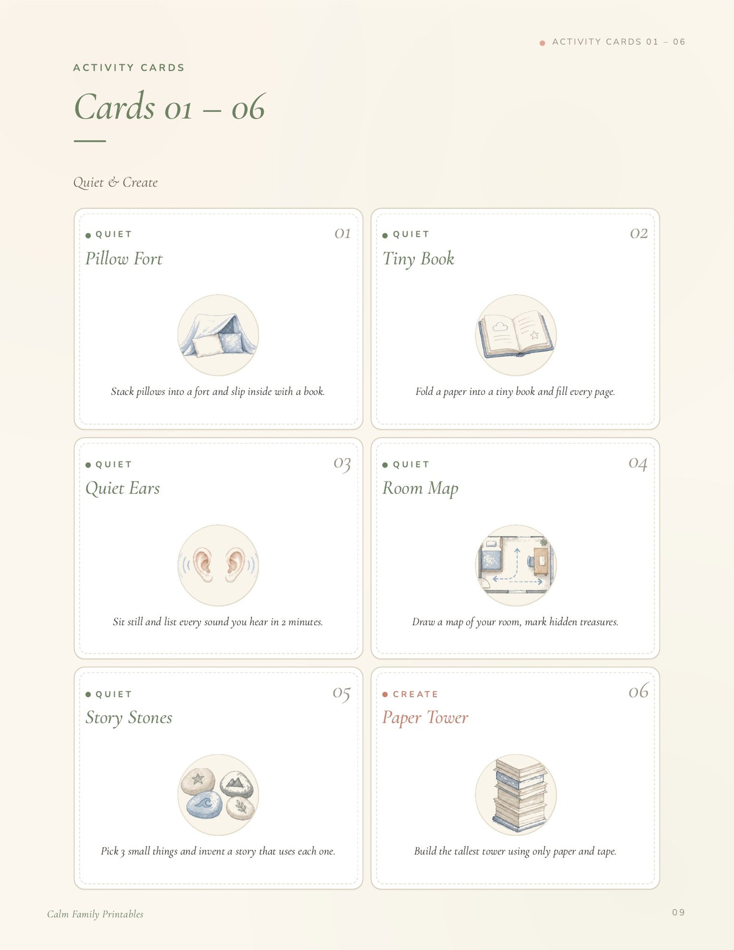 Screen-Free Activity Cards page 09 preview - printable screen-free activity card for kids