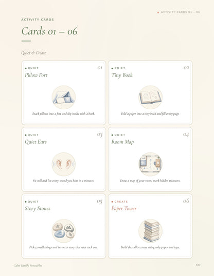 Screen-Free Activity Cards page 09 preview - printable screen-free activity card for kids