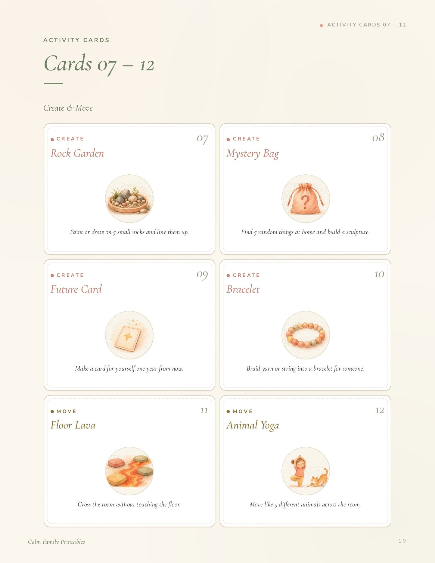 Screen-Free Activity Cards page 10 preview - printable screen-free activity card for kids