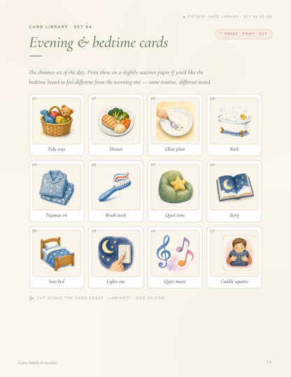 Visual Schedule Workbook page 15 preview - printable visual routine card for kids daily schedule