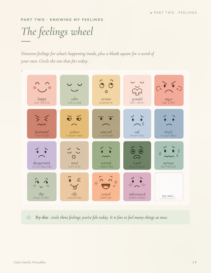 Calm Down Corner Workbook page 16 preview - printable calm-down activity for kids big feelings