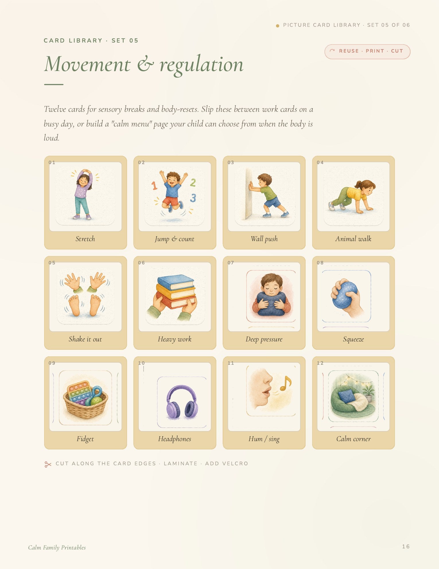 Visual Schedule Workbook page 16 preview - printable visual routine card for kids daily schedule