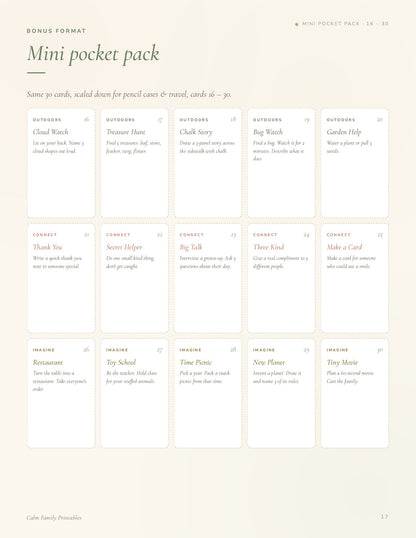 Screen-Free Activity Cards page 17 preview - printable screen-free activity card for kids