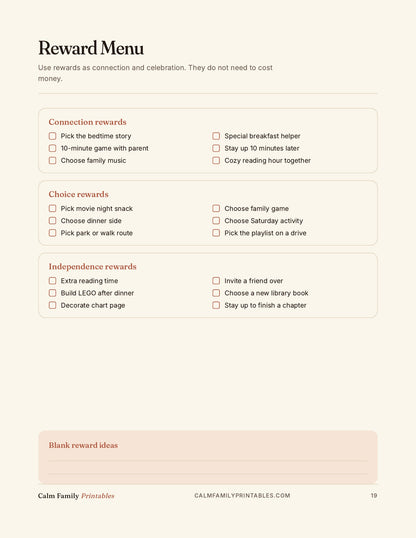 Chore Chart Workbook page 19 preview - printable kids chore chart page for the family routine