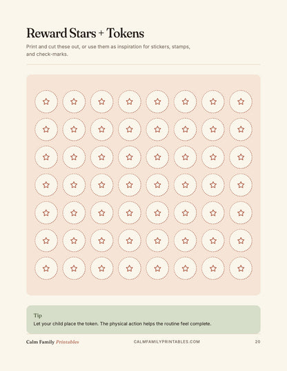 Chore Chart Workbook page 20 preview - printable kids chore chart page for the family routine