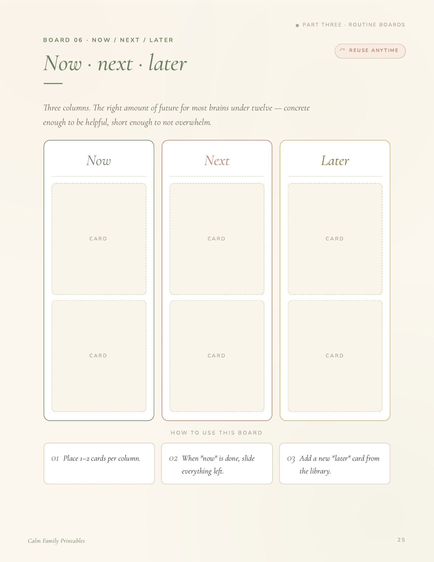 Visual Schedule Workbook page 25 preview - printable visual routine card for kids daily schedule