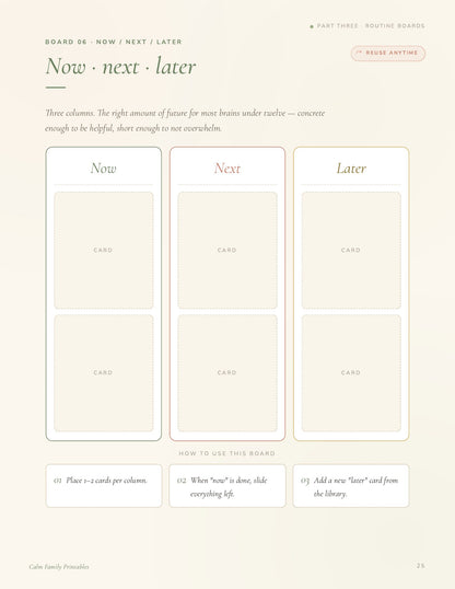 Visual Schedule Workbook page 25 preview - printable visual routine card for kids daily schedule
