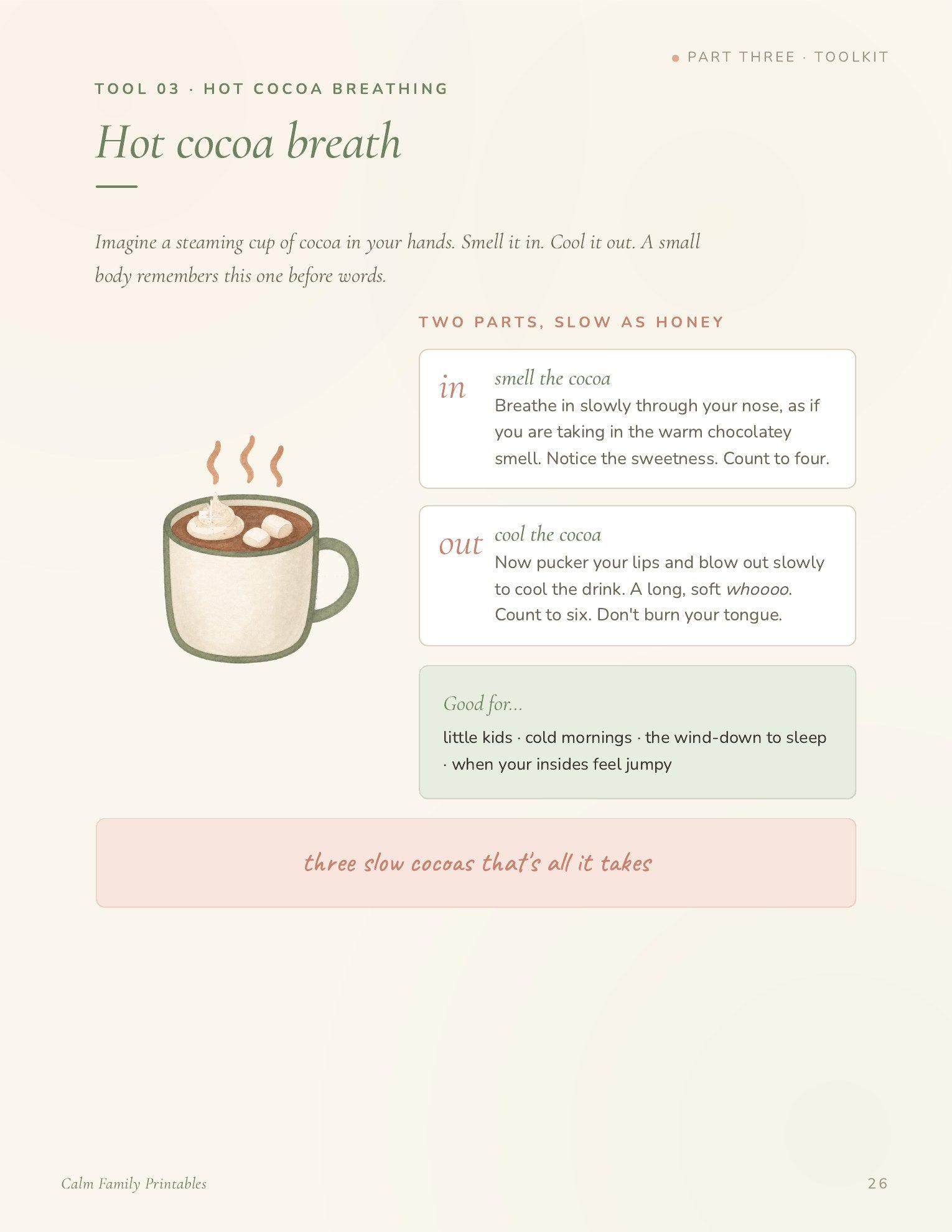 Calm Down Corner Workbook page 26 preview - printable calm-down activity for kids big feelings