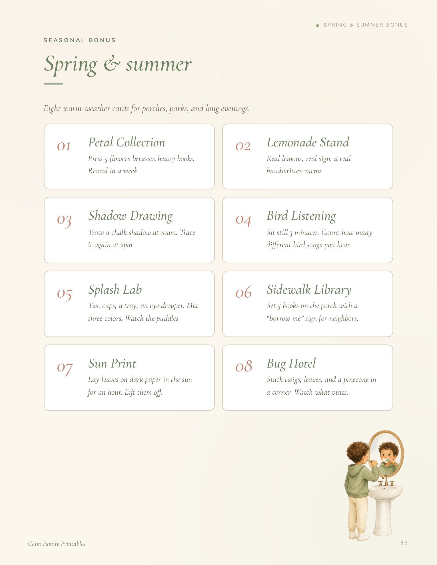 Screen-Free Activity Cards page 33 preview - printable screen-free activity card for kids
