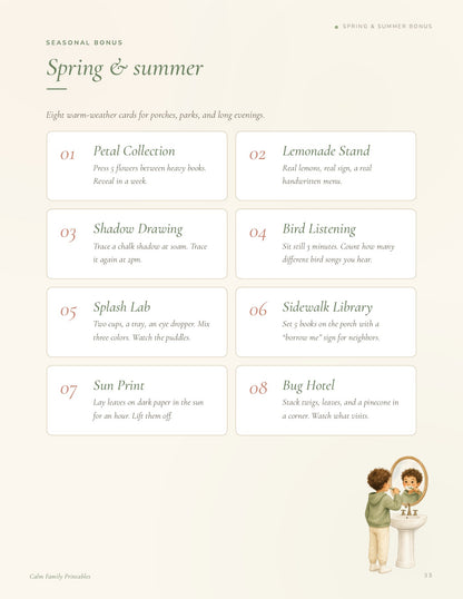 Screen-Free Activity Cards page 33 preview - printable screen-free activity card for kids