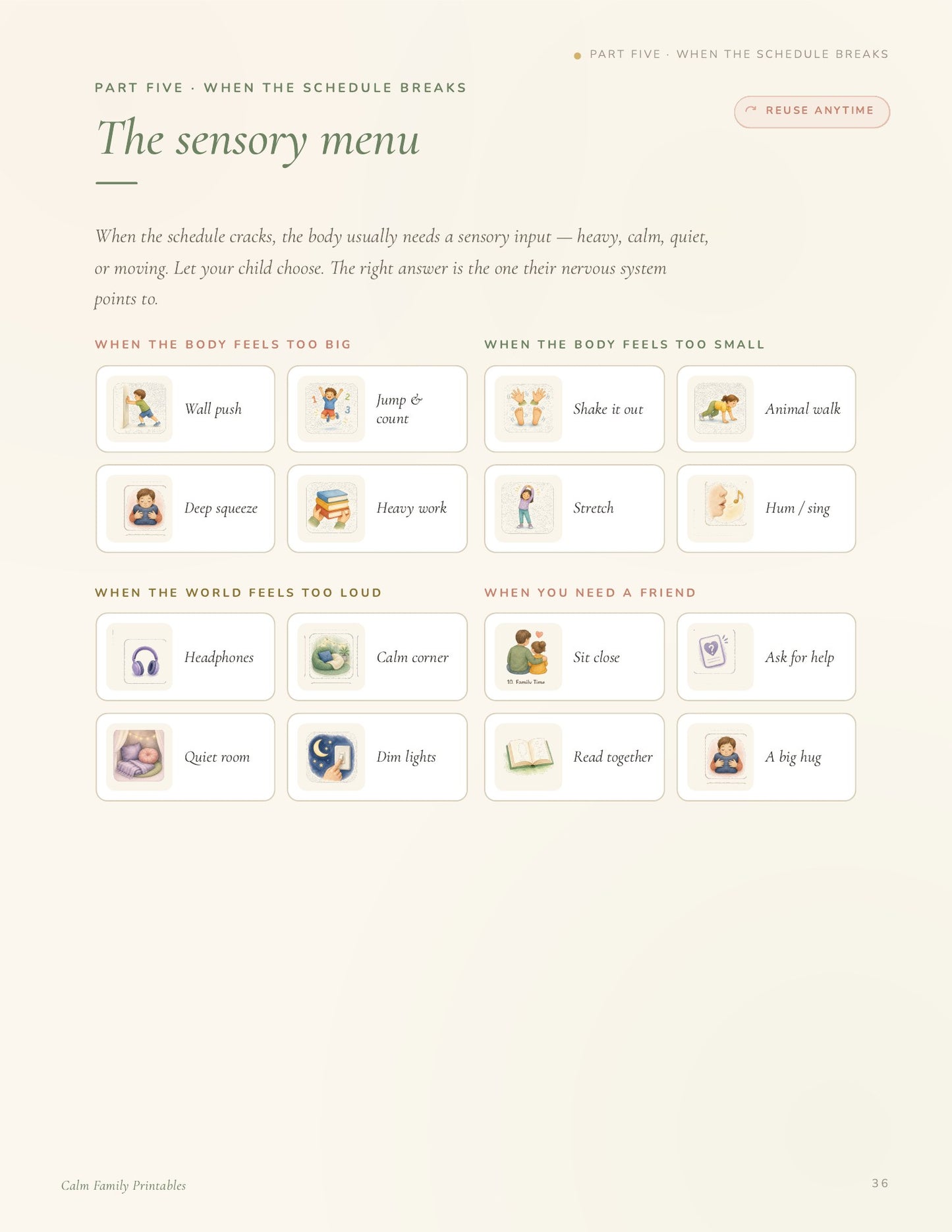 Visual Schedule Workbook page 36 preview - printable visual routine card for kids daily schedule