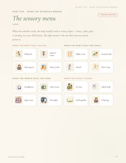 Visual Schedule Workbook page 36 preview - printable visual routine card for kids daily schedule